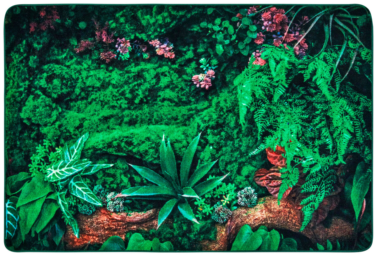 CARPETS FOR KIDS - PIXEL PERFECT REAL JUNGLE FLOOR - 6 FT X 9 FT RECTANGLE