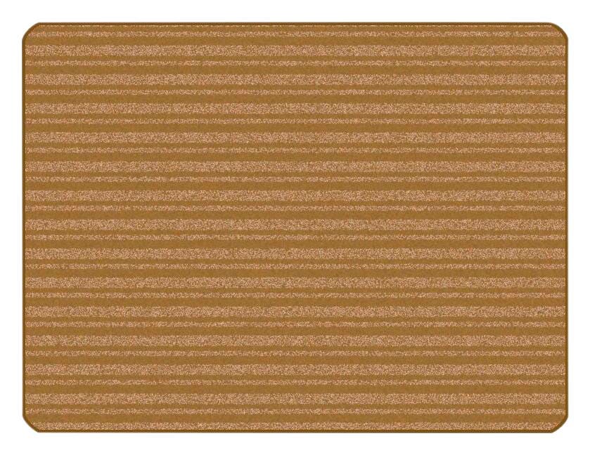 CARPETS FOR KIDS - KIDSOFT SUBTLE STRIPES - 4 FT X 6 FT RECTANGLE - BROWN/TAN