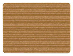 CARPETS FOR KIDS - KIDSOFT SUBTLE STRIPES - 6 FT X 9 FT RECTANGLE - BROWN/TAN