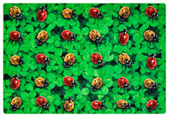 CARPETS FOR KIDS - PIXEL PERFECT REAL LADYBUG SEATING - 6 FT X 9 FT RECTANGLE