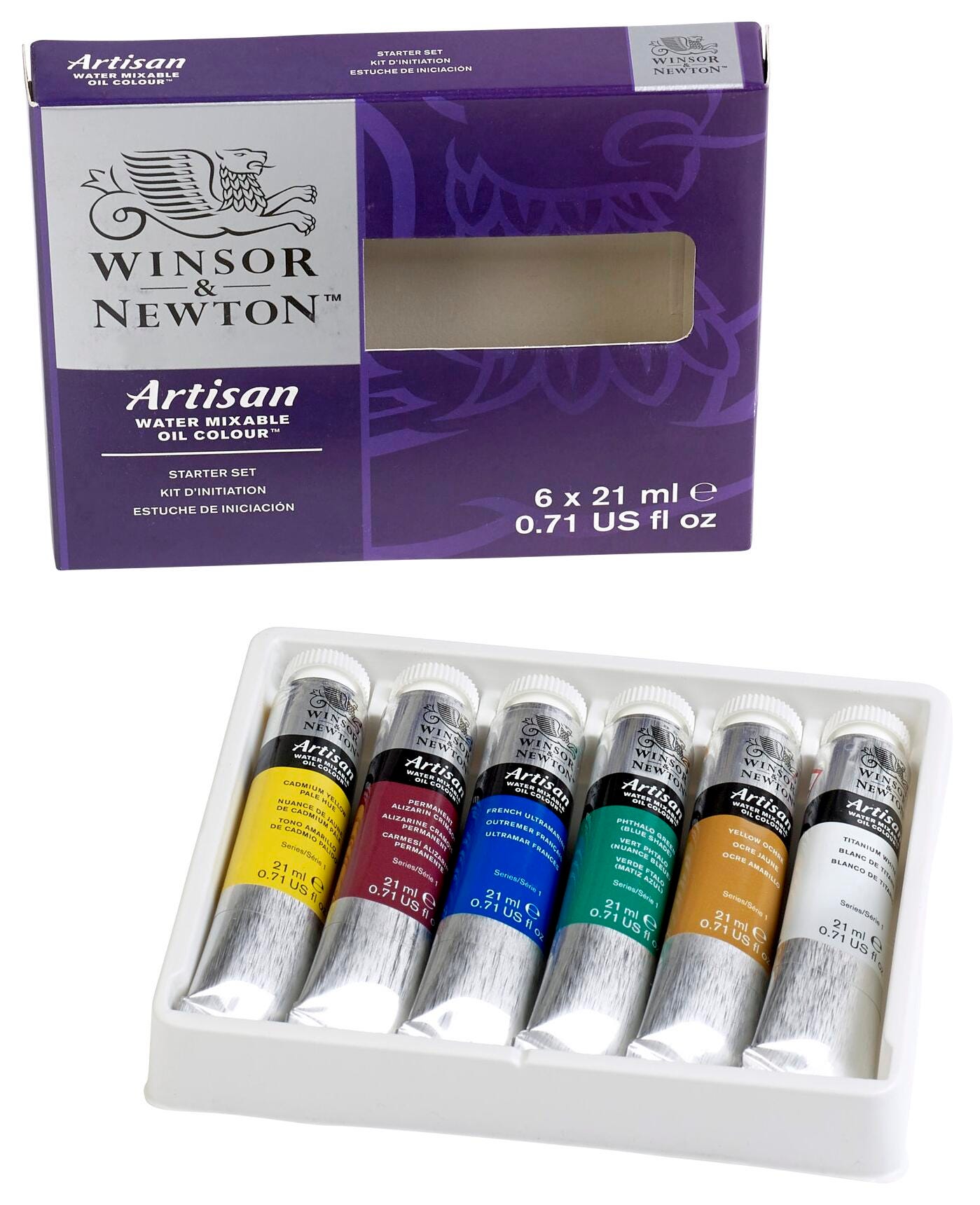PAINT OIL WINSOR AND NEWTON 0.71 OZ SET OF 6