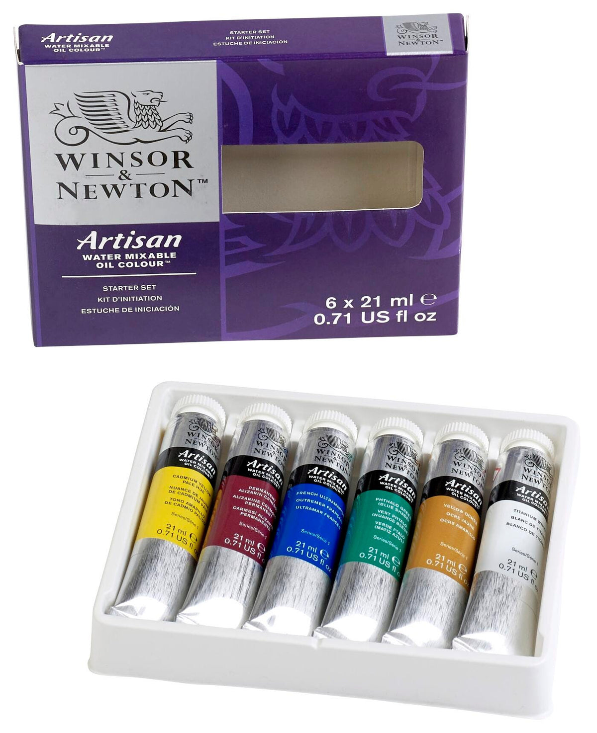 PAINT OIL WINSOR AND NEWTON 0.71 OZ SET OF 6