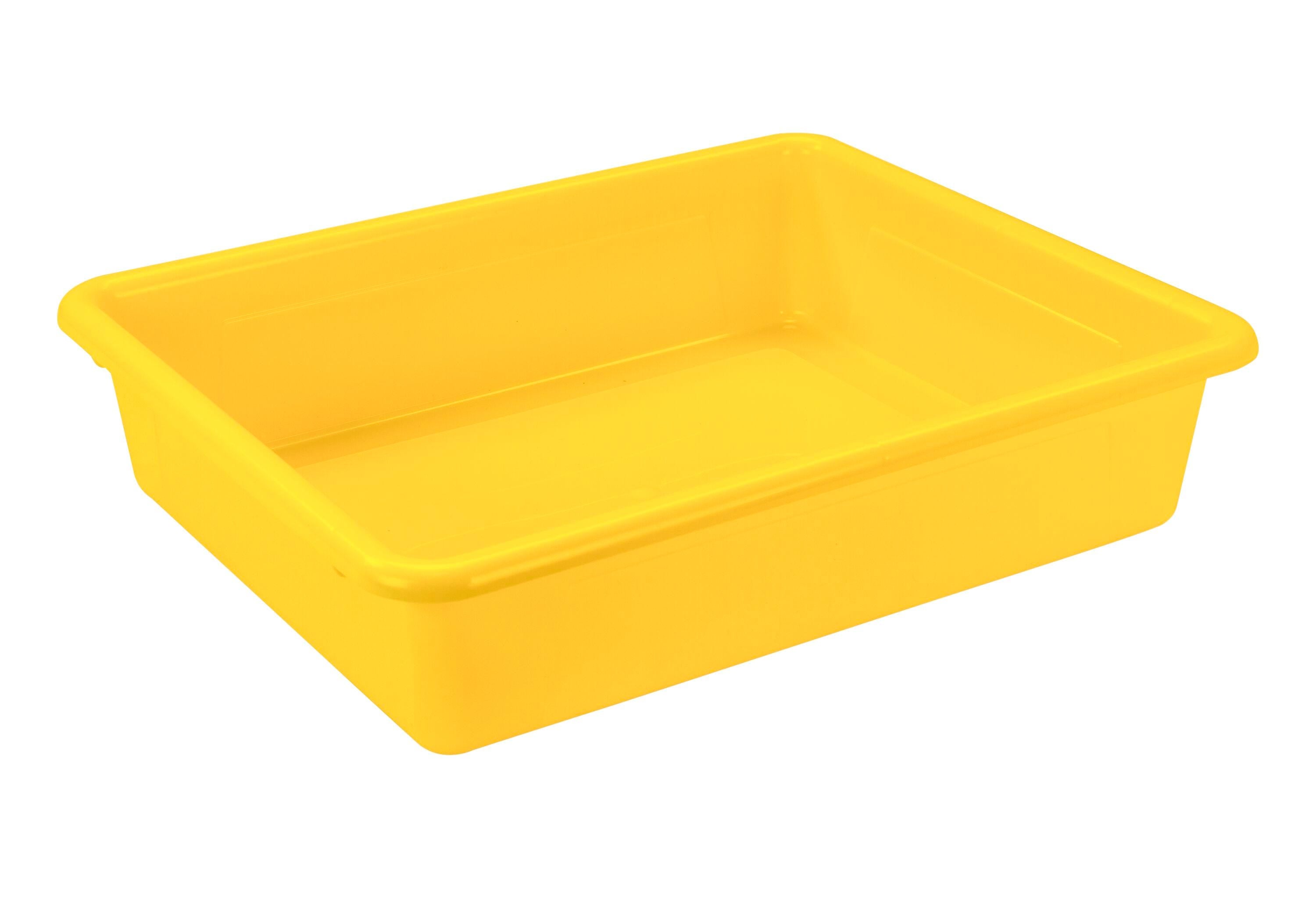 SCHOOL SMART STORAGE TRAY - 10-3/4 X 13-1/4 X 3 INCHES - YELLOW - EACH