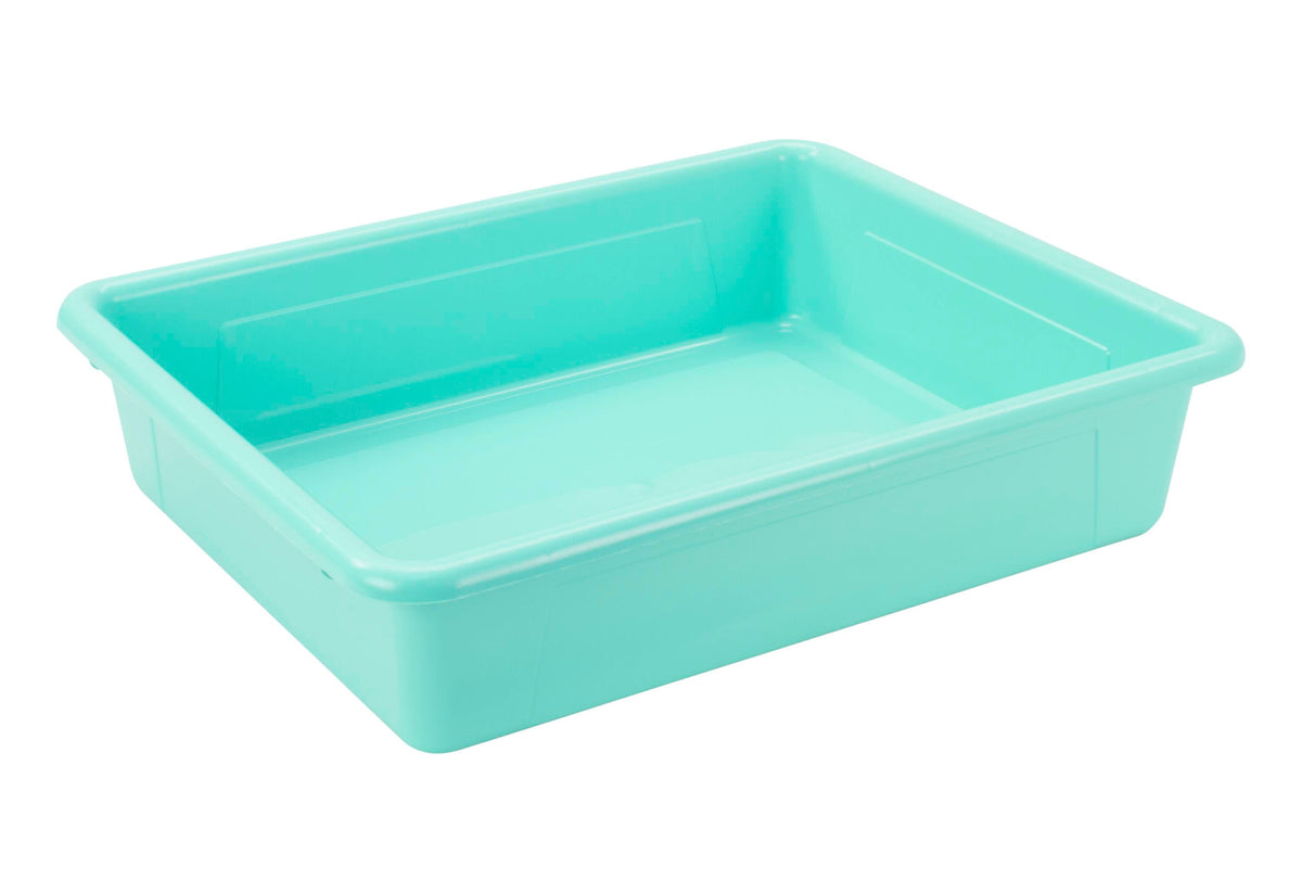 SCHOOL SMART STORAGE TRAY - 10-3/4 X 13-1/4 X 3 INCHES - TEAL - EACH