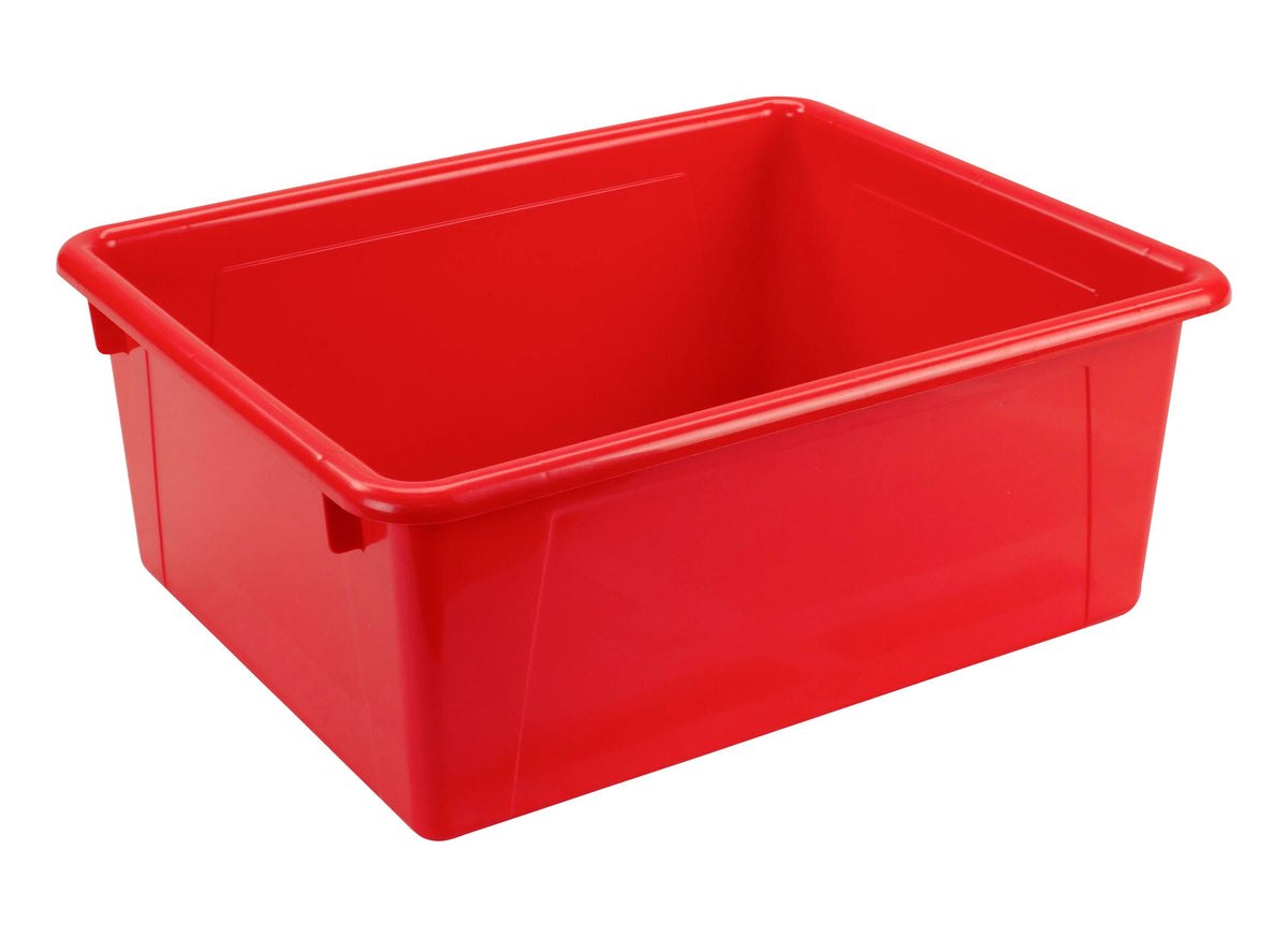 SCHOOL SMART DEEP STORAGE BIN -  - 10-3/4 X 13-3/8 X 5-1/4  - RED - EACH