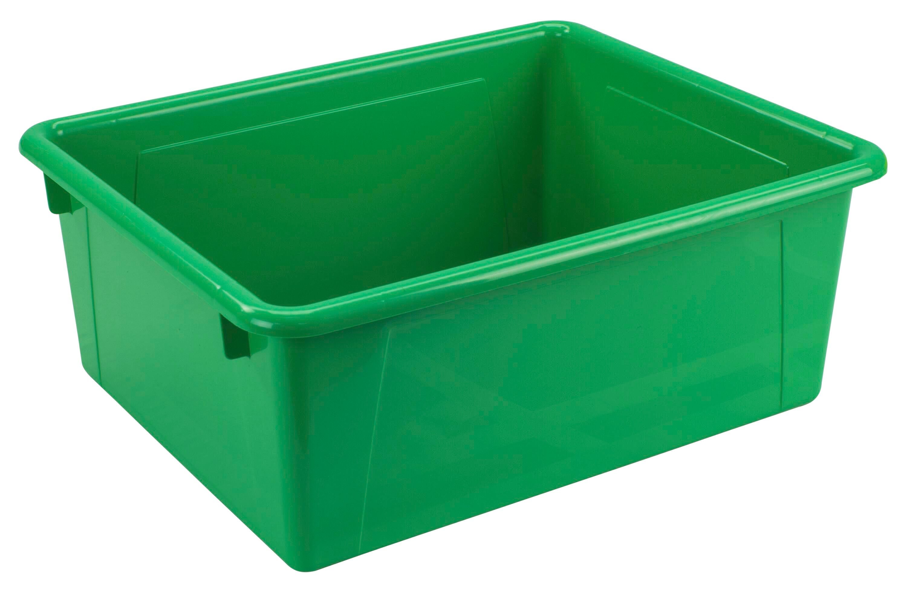 SCHOOL SMART DEEP STORAGE BIN - 10-3/4 X 13-3/8 X 5-1/4  - GREEN - EACH