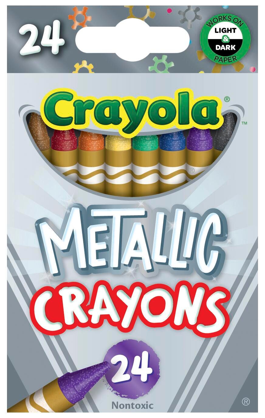 CRAYONS CRAYOLA STANDARD ASST METALLIC SET OF 24