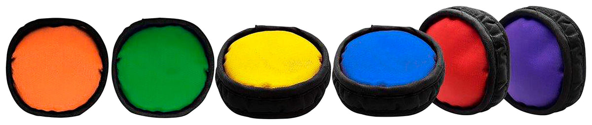 SHIELD RAINBOW BEAN BAG PUCK SET OF 6