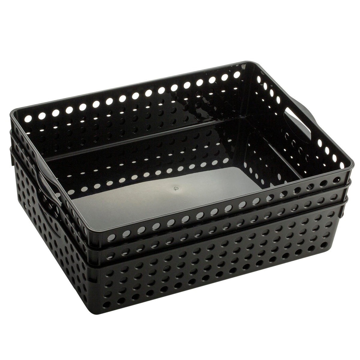 BASKET FILE ACHIEVA BLACK PACK OF 3