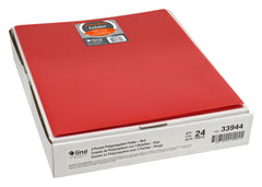 FOLDER POLY 3-POCKET TRI-FOLD RED PK OF 24