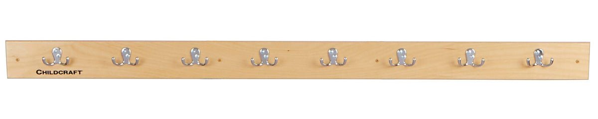 QS COAT RACK WALL MOUNT STRIP 8 HOOKS
