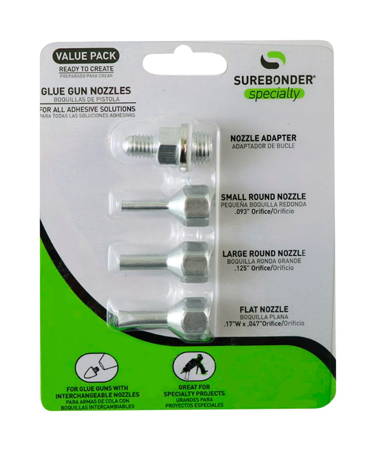 GUN GLUE NOZZELS SUREBONDER 4 PC SET