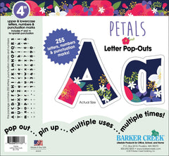 ACCENTS LETTERS POP OUTS PETALS 4 INCH - NAVY