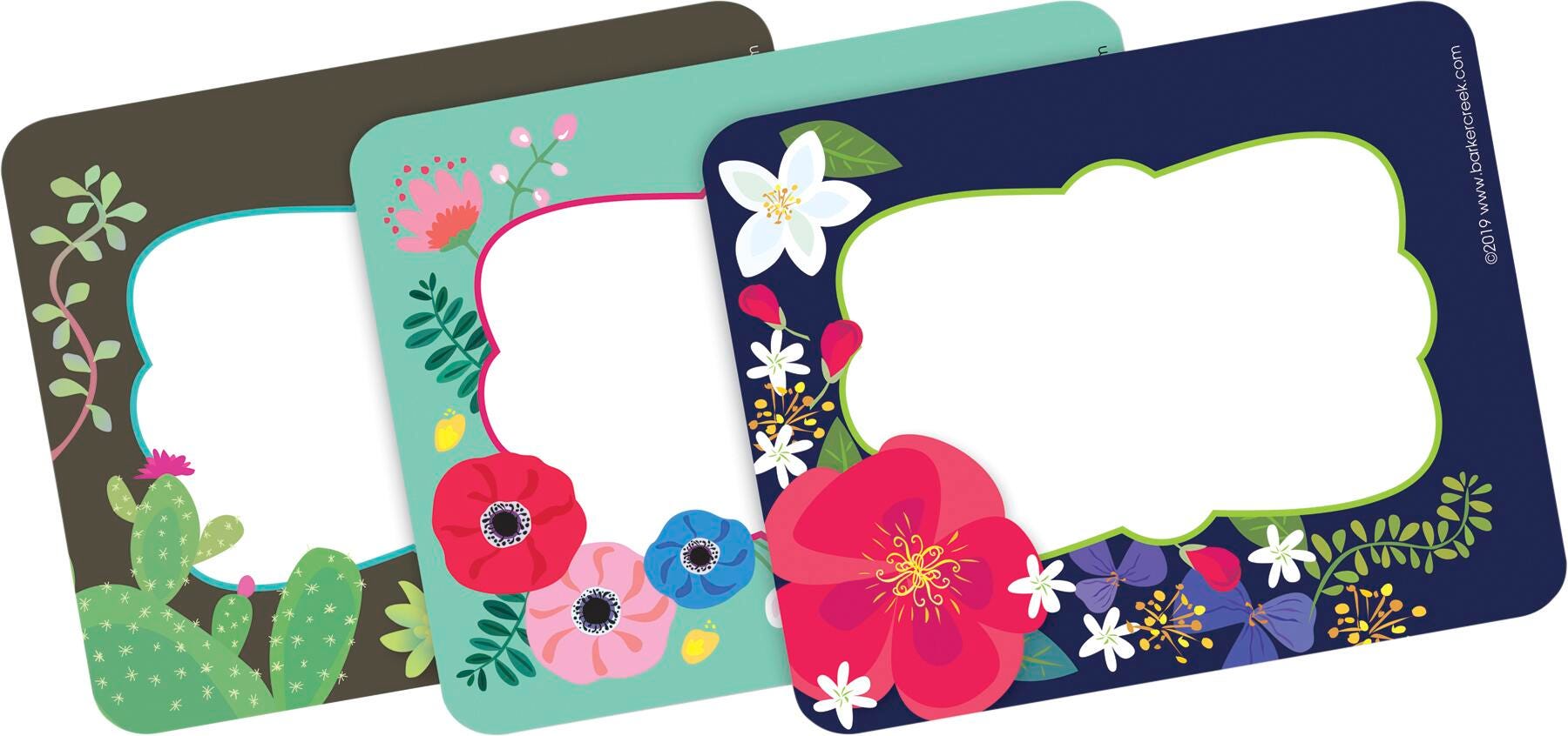 NAMETAGS PETALS AND PRICKLES SET OF 45