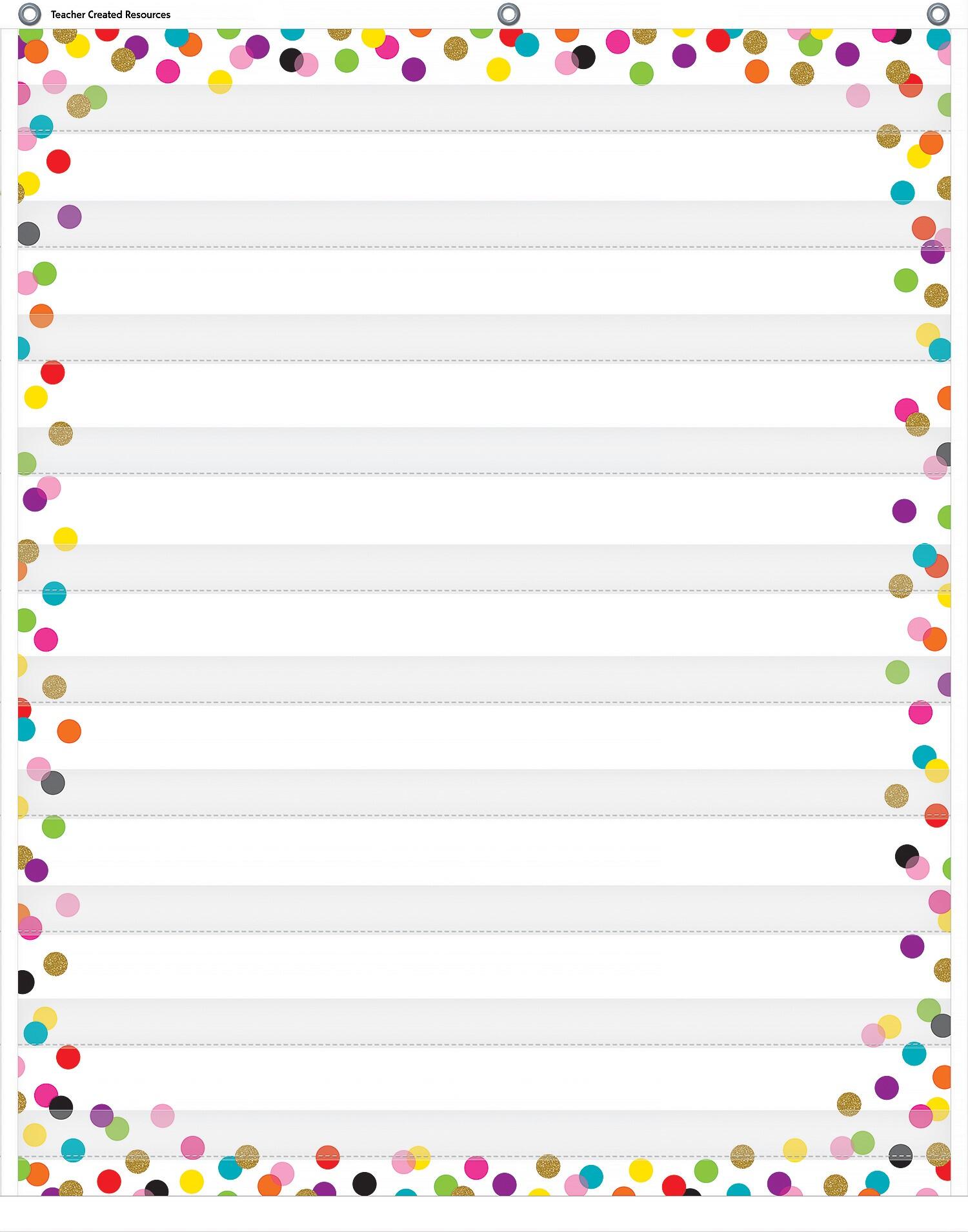 POCKET CHART - CONFETTI 10 POCKET 34 X 44