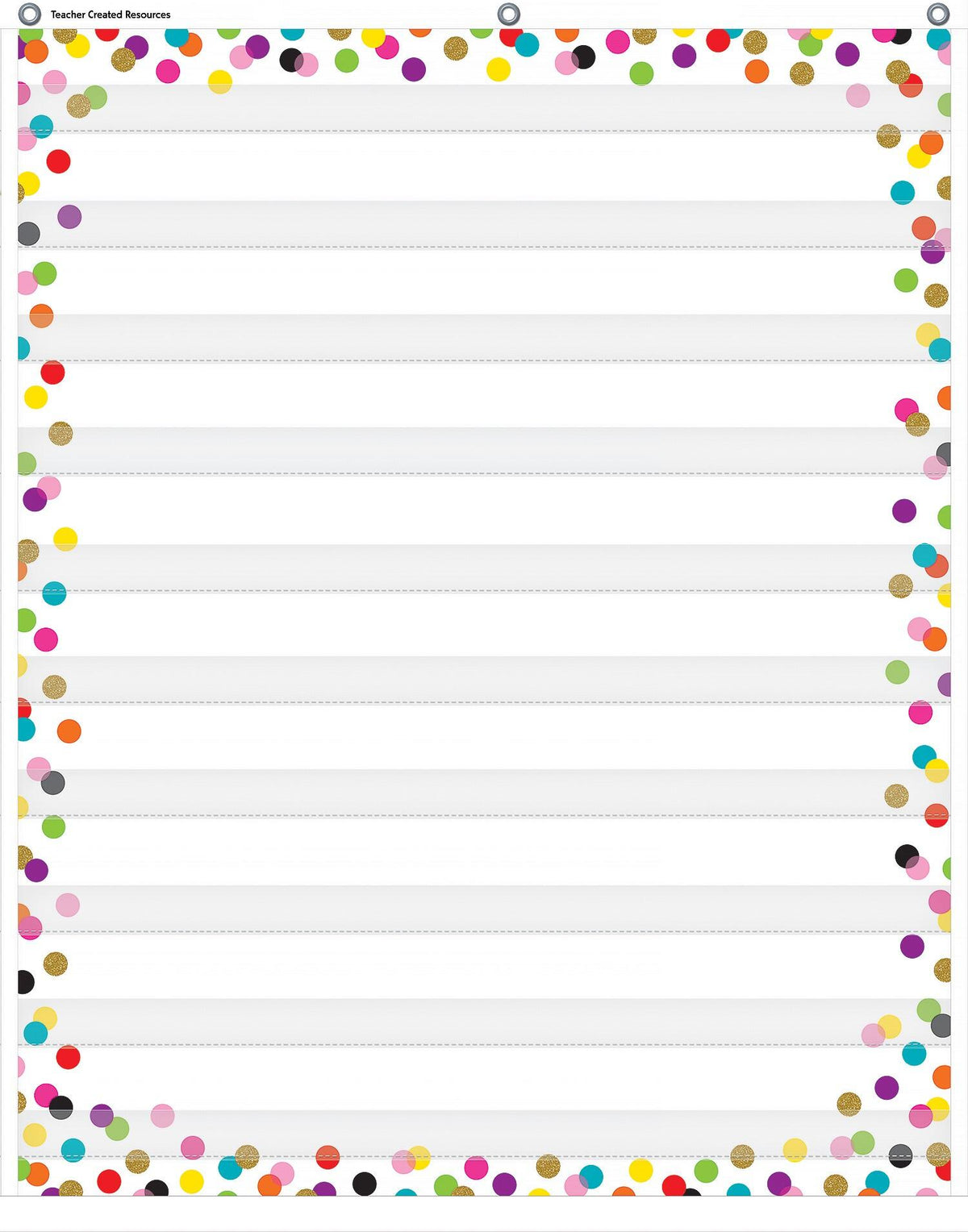 POCKET CHART - CONFETTI 10 POCKET 34 X 44