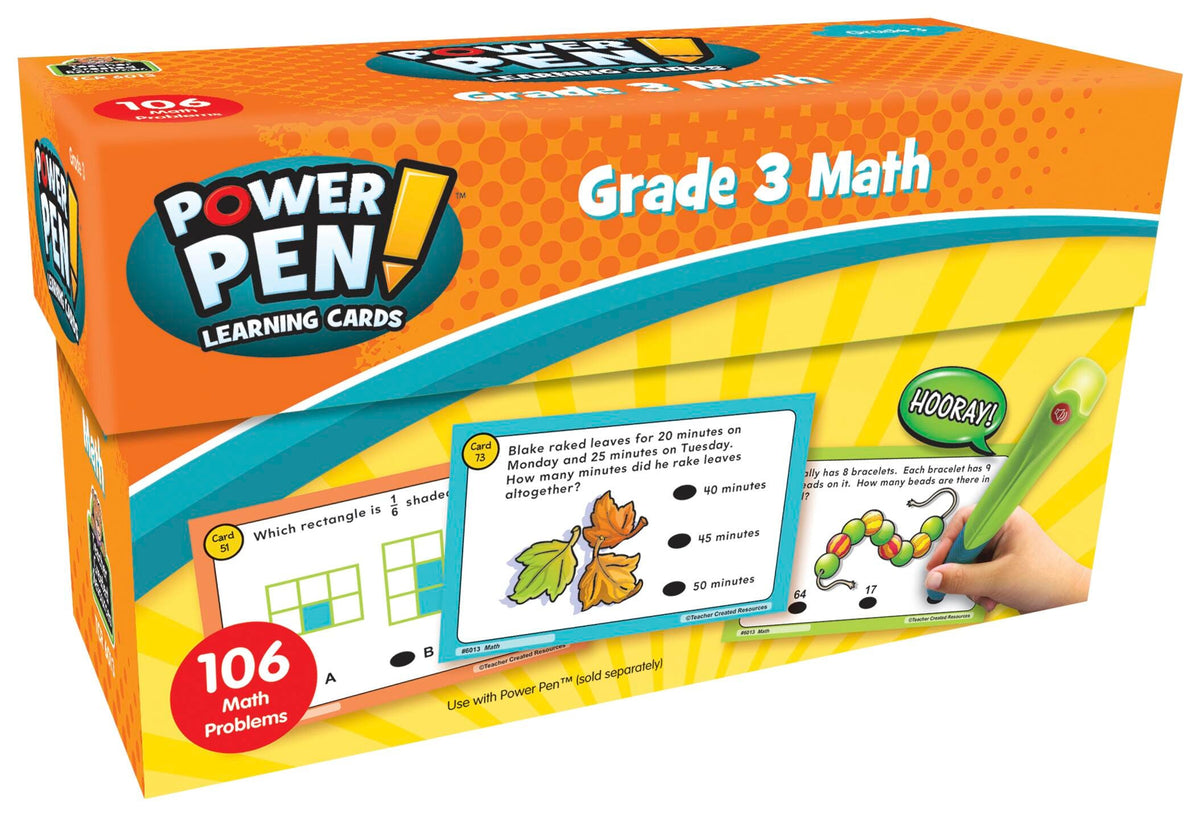POWER PEN - MATH LEARNING CARDS GR 3