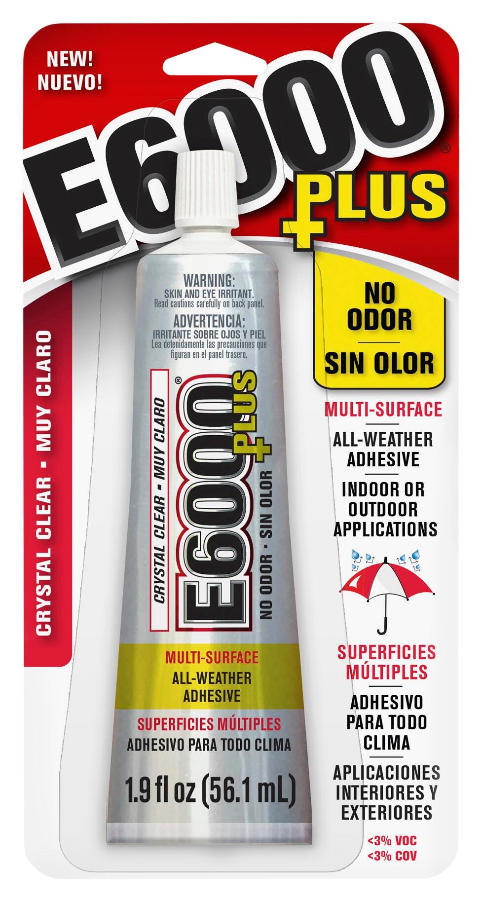 ADHESIVE E6000 PLUS NO ODOR 1.9 OZ EACH