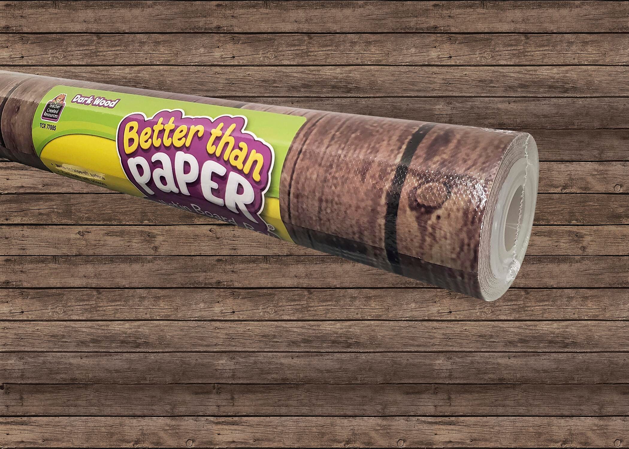 PAPER BULLETIN BOARD BETTER THAN PAPER ROLL - DARK WOOD 4X12 FT