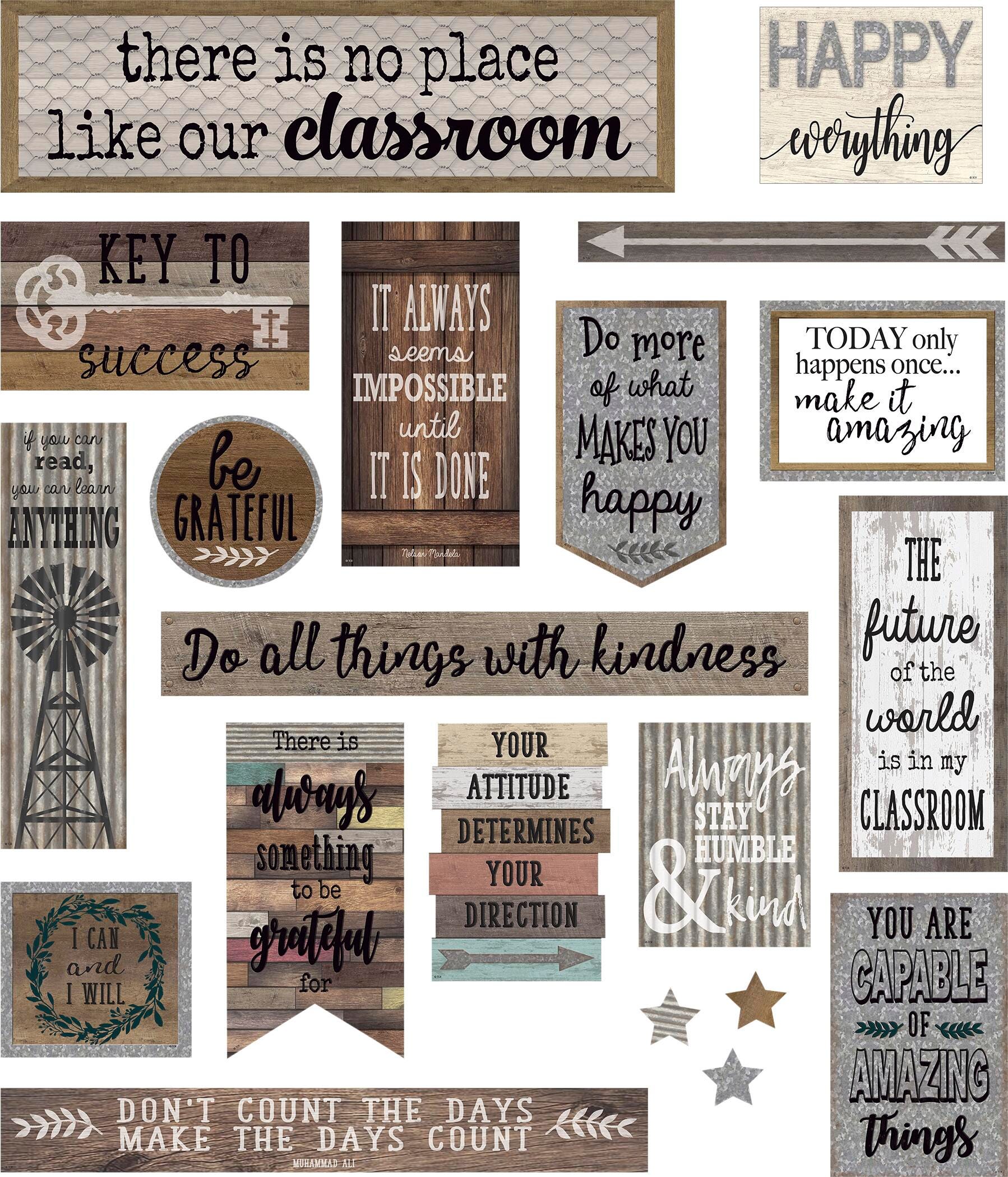 BULLETIN BOARD SET MINI HOME SWEET CLASSROOM 20 PCS
