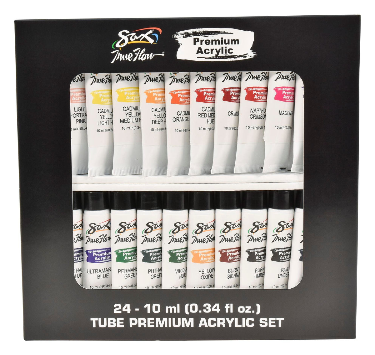 PAINT ACRYLIC SAX PREMIUM 0.34OZ TUBE SAX PREMIUM SET OF 24