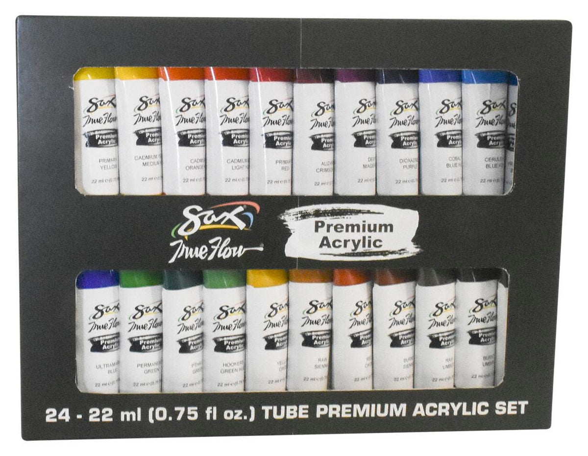 PAINT ACRYLIC SAX PREMIUM 0.75OZ TUBE SAX PREMIUM SET OF 24