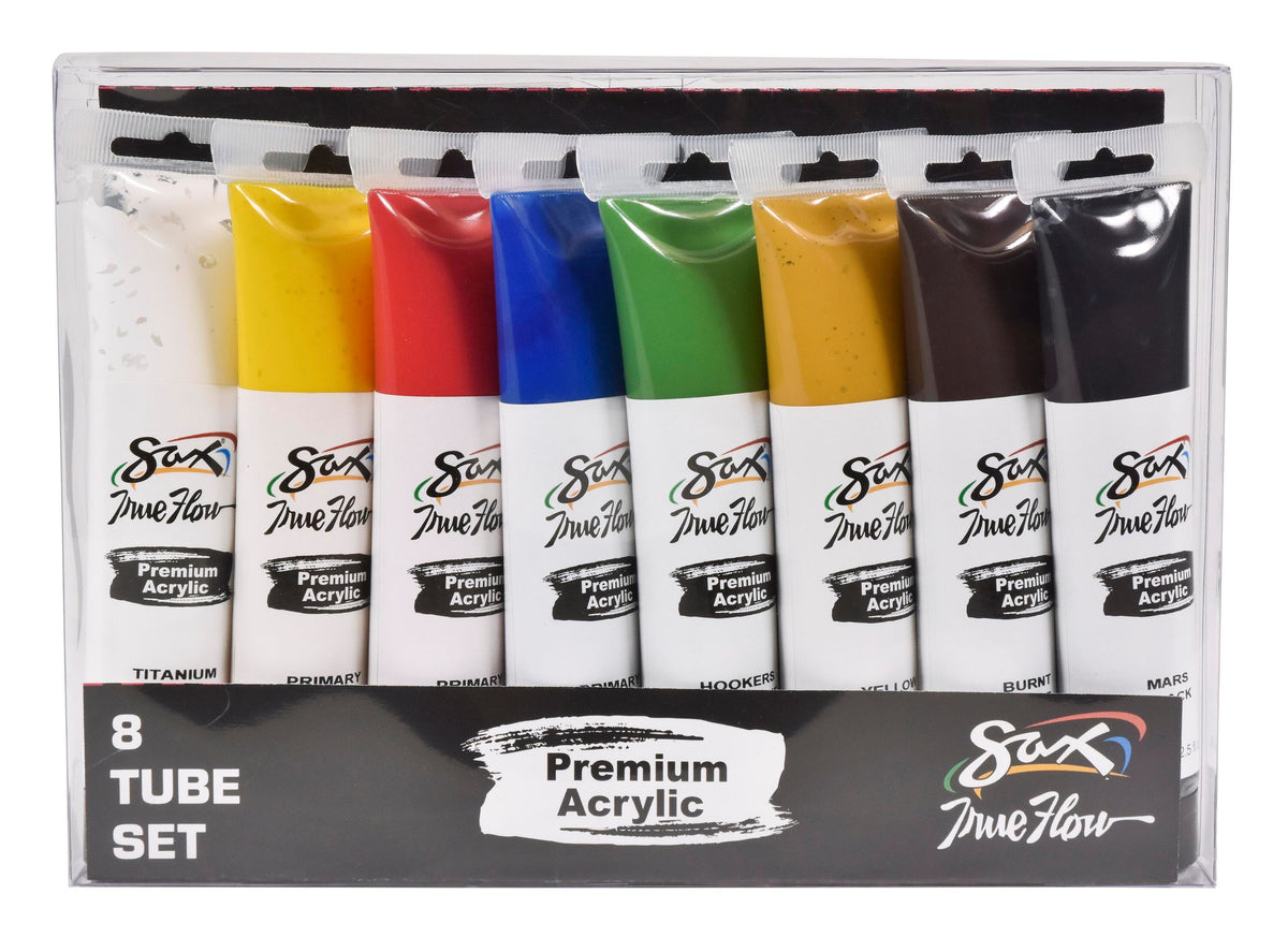 PAINT ACRYLIC SAX PREMIUM 2.5OZ TUBE SAX PREMIUM SET OF 8