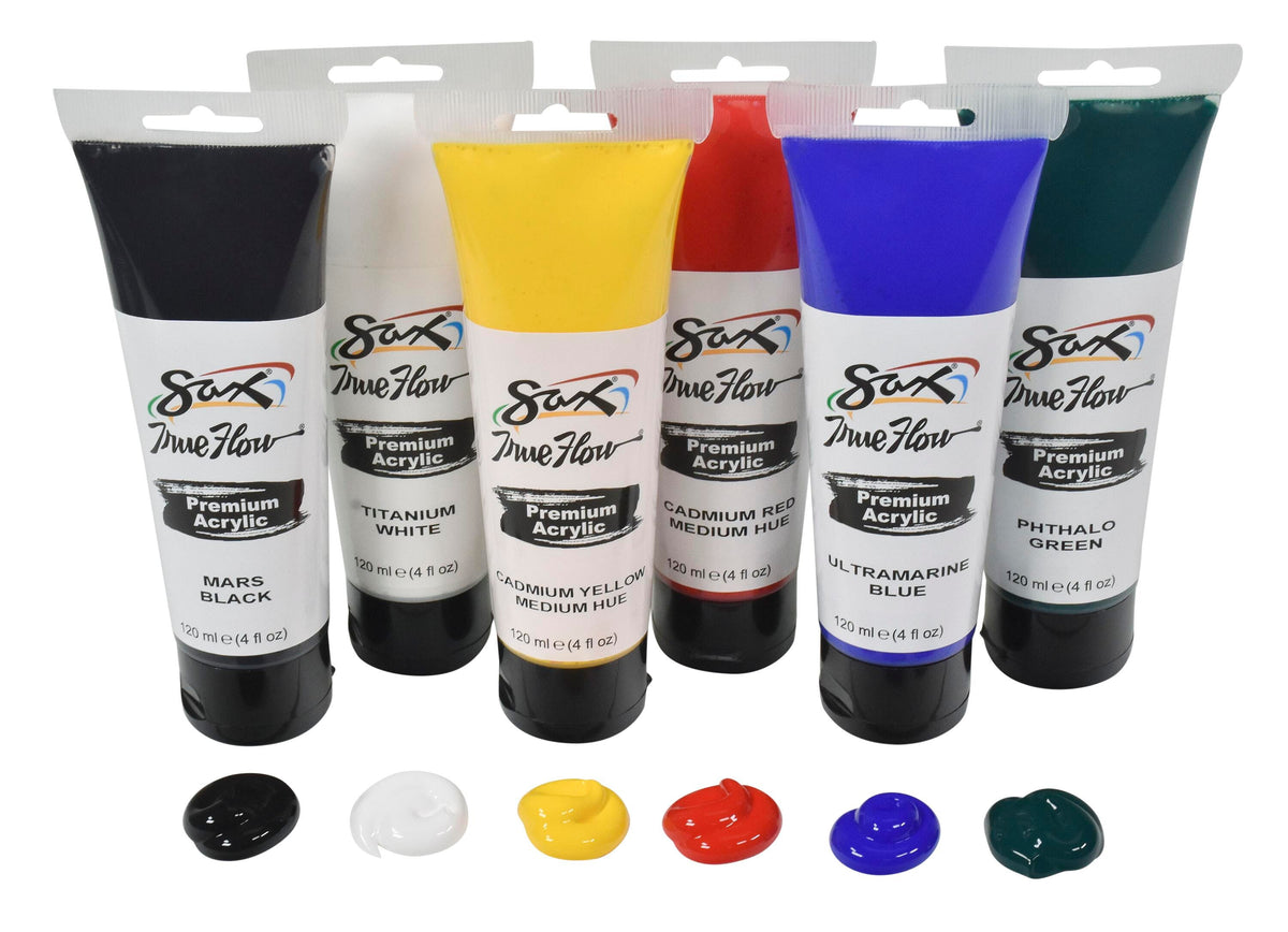 PAINT ACRYLIC SAX PREMIUM 4OZ TUBE SAX PREMIUM SET OF 6