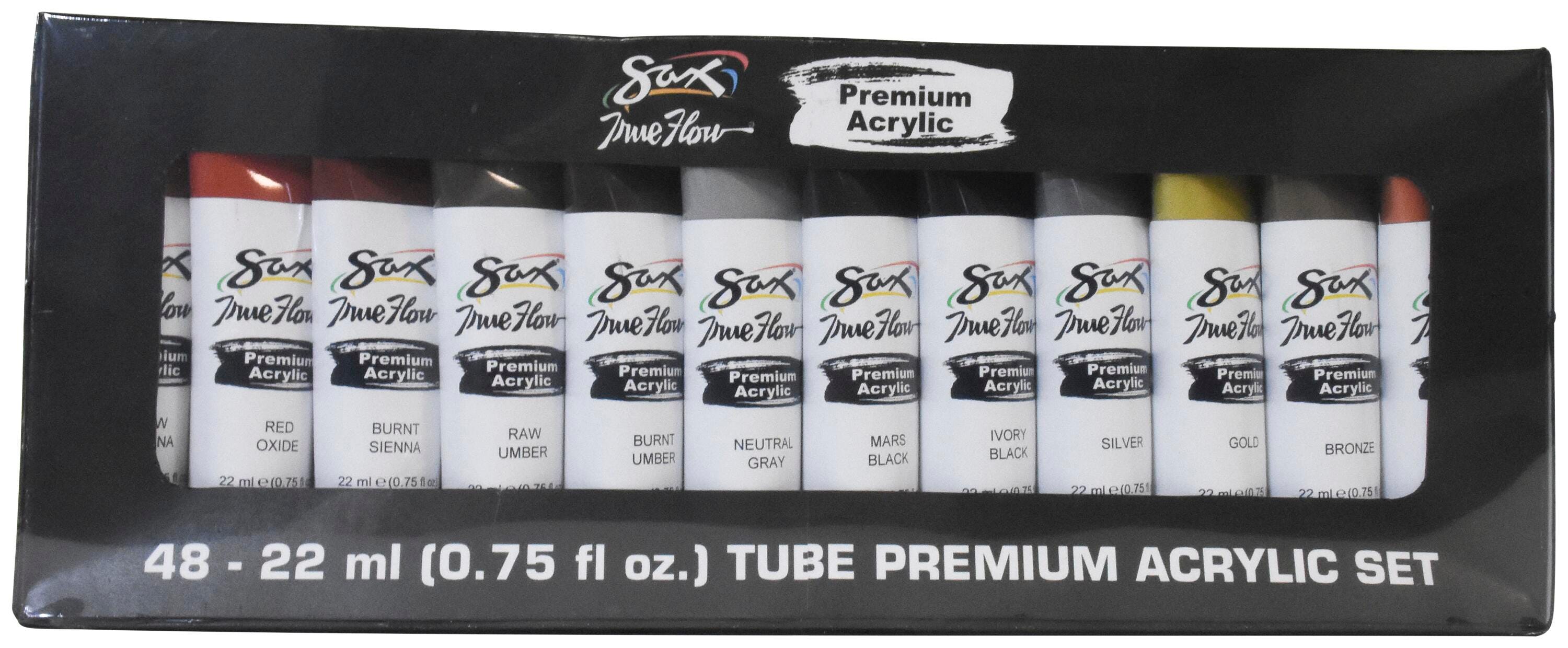 PAINT ACRYLIC SAX PREMIUM 0.75OZ TUBE SAX PREMIUM SET OF 48