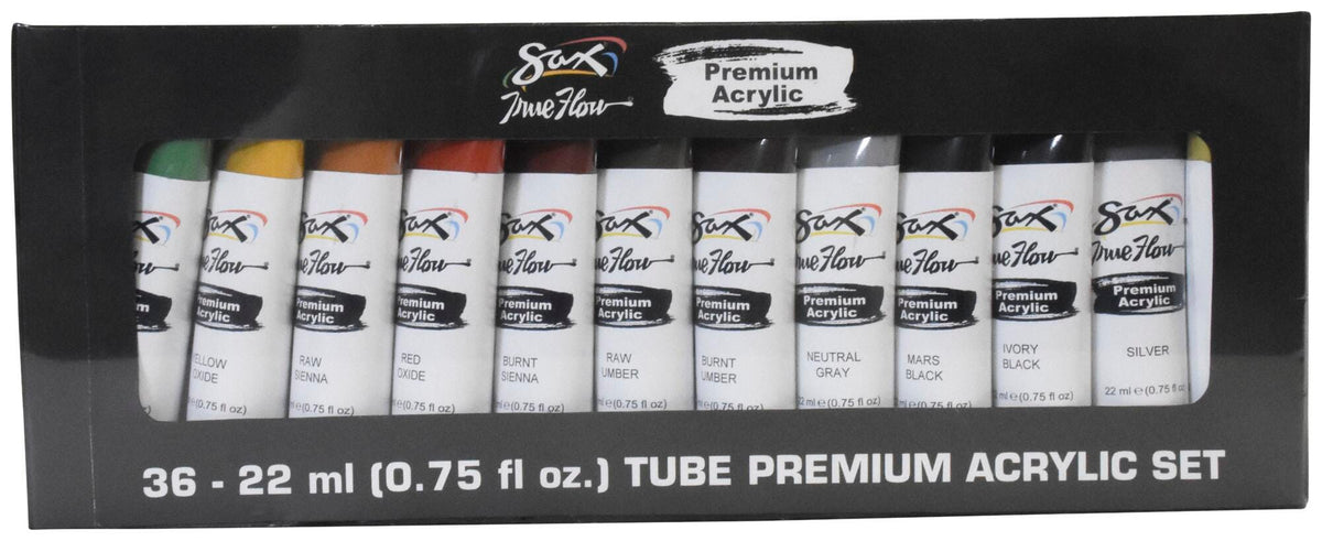 PAINT ACRYLIC SAX PREMIUM 0.75OZ TUBE SAX PREMIUM SET OF 36