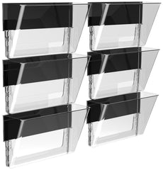 WALL POCKET STOREX MAGNETIC LETTER CLEAR PACK OF 6