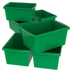 STORAGE BINS 5.5 GALLON MEDIUM GREEN PACK OF 6