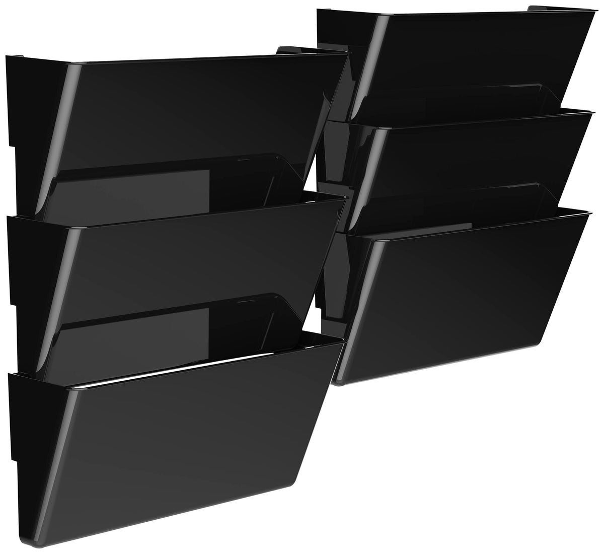 WALL POCKET STOREX UNBREAKABLE LEGAL BLACK PACK OF 6