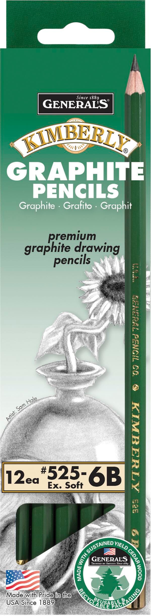 PENCILS DRAWING GRAPHITE GENERALS KIMBERLY 6B PACK OF 12