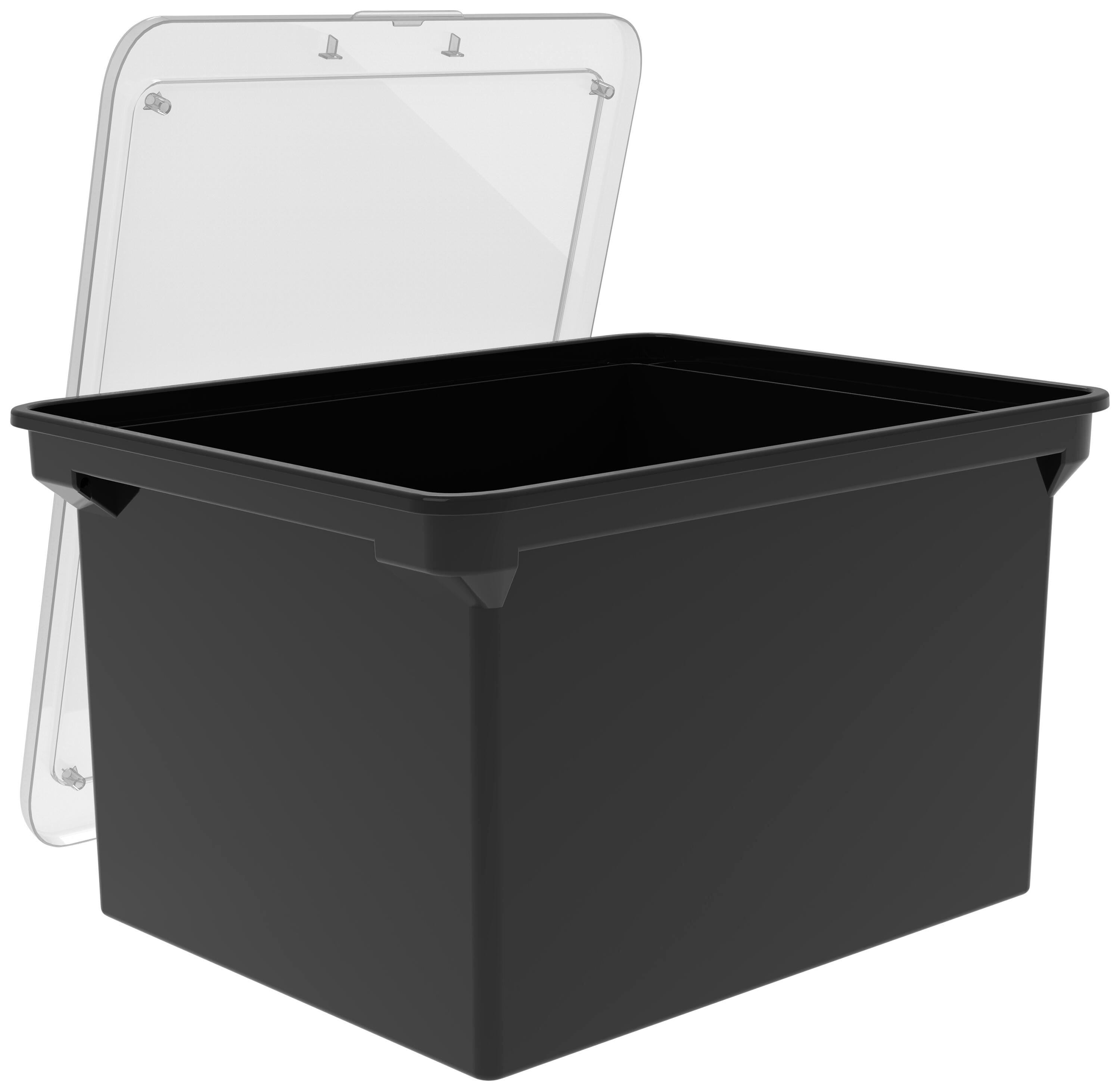FILE TOTE 14X18X11.5 IN BLACK/CLEAR EACH STX61528B04C