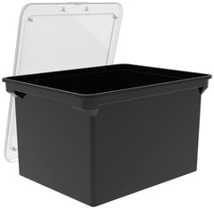 FILE TOTE 14X18X11.5 IN BLACK/CLEAR EACH STX61528B04C