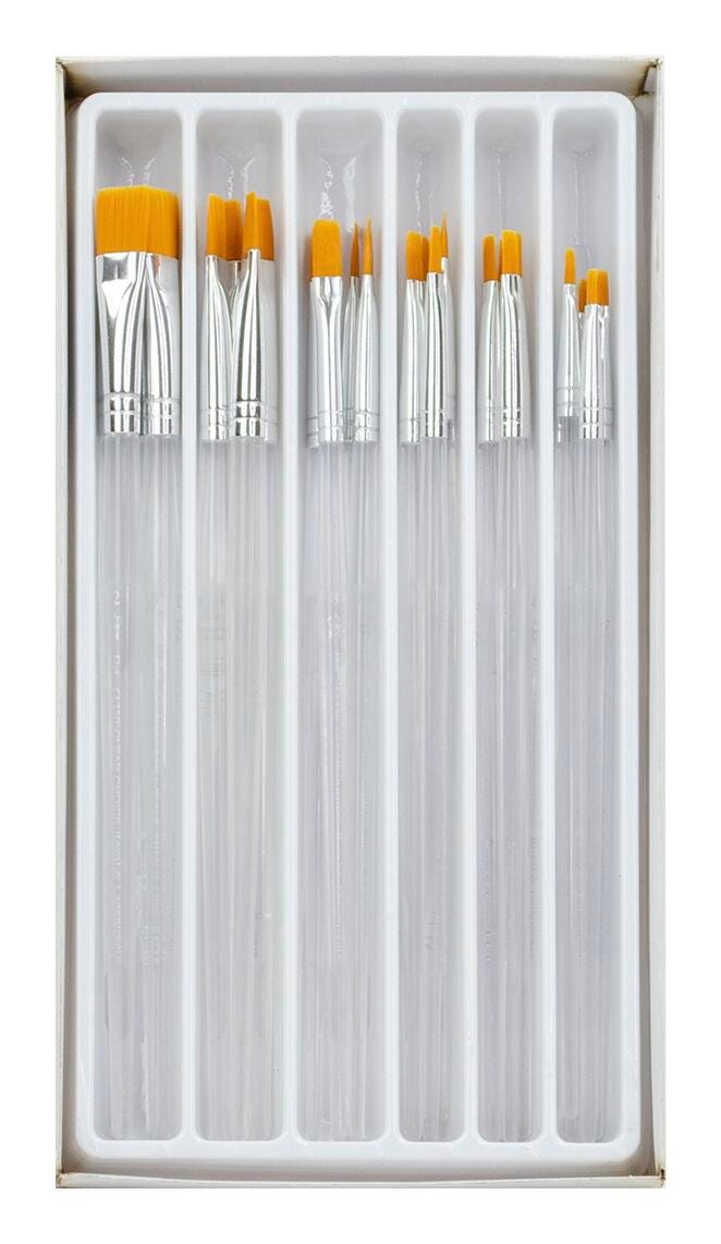 BRUSH PAINT TAKLON CLEAR CHOICE FLAT VALUE SET OF 24