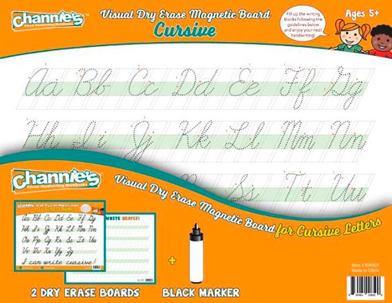 WRITING - MAGNETIC DRY ERASE CURSIVE BOARD S/2