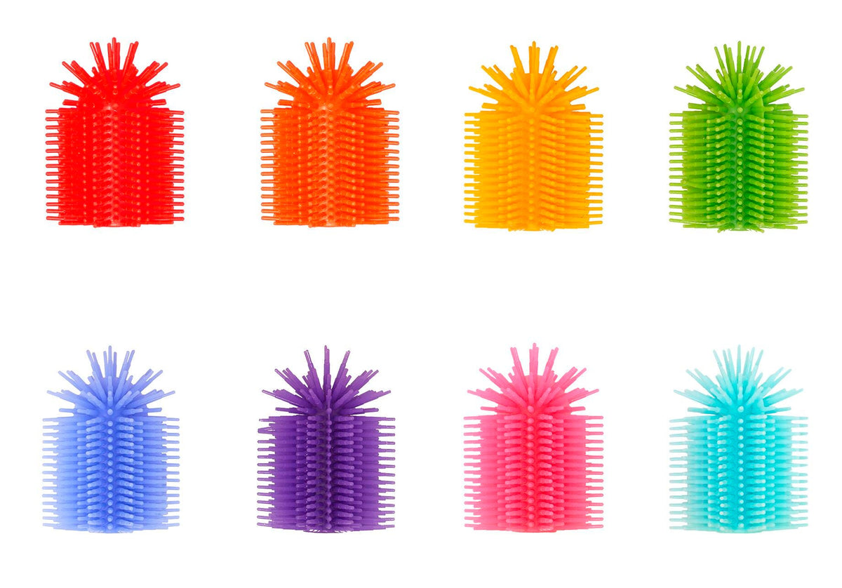 SPIKE SILICONE FIDGET TACTILE PENCIL TOPPER - SET OF 8