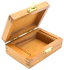 SLIDE BOX WOODEN WITH LATCH 12 SLIDES