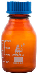 REAGENT BOTTLE W/ CAP 250ML AMBER