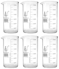 BEAKER GLASS TALL FORM 600ML 6PK