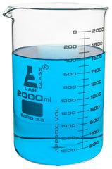 BEAKER BOROSILICATE GLASS ASTM 2000ML