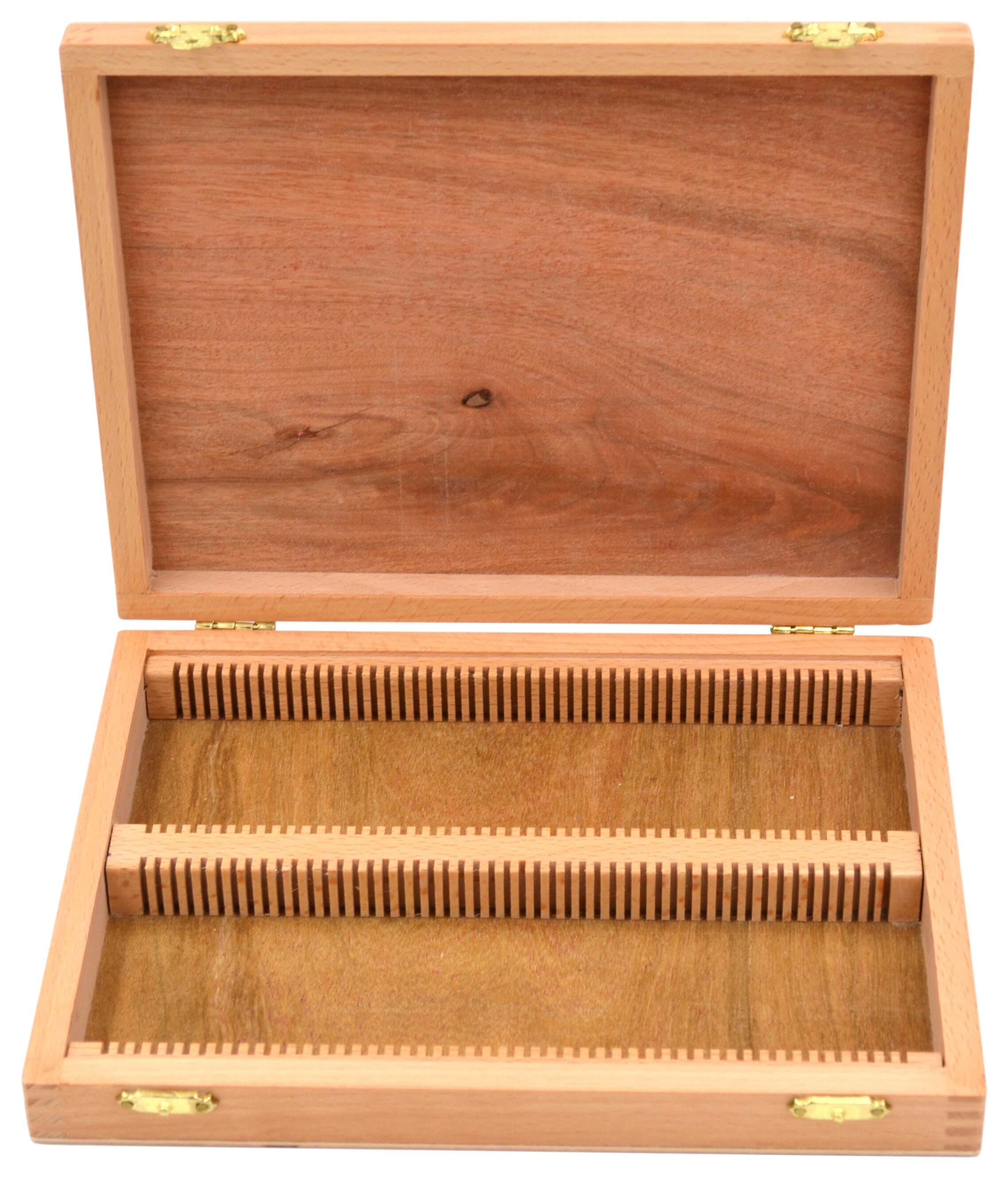 SLIDE BOX WOODEN WITH LATCH 100 SLIDES