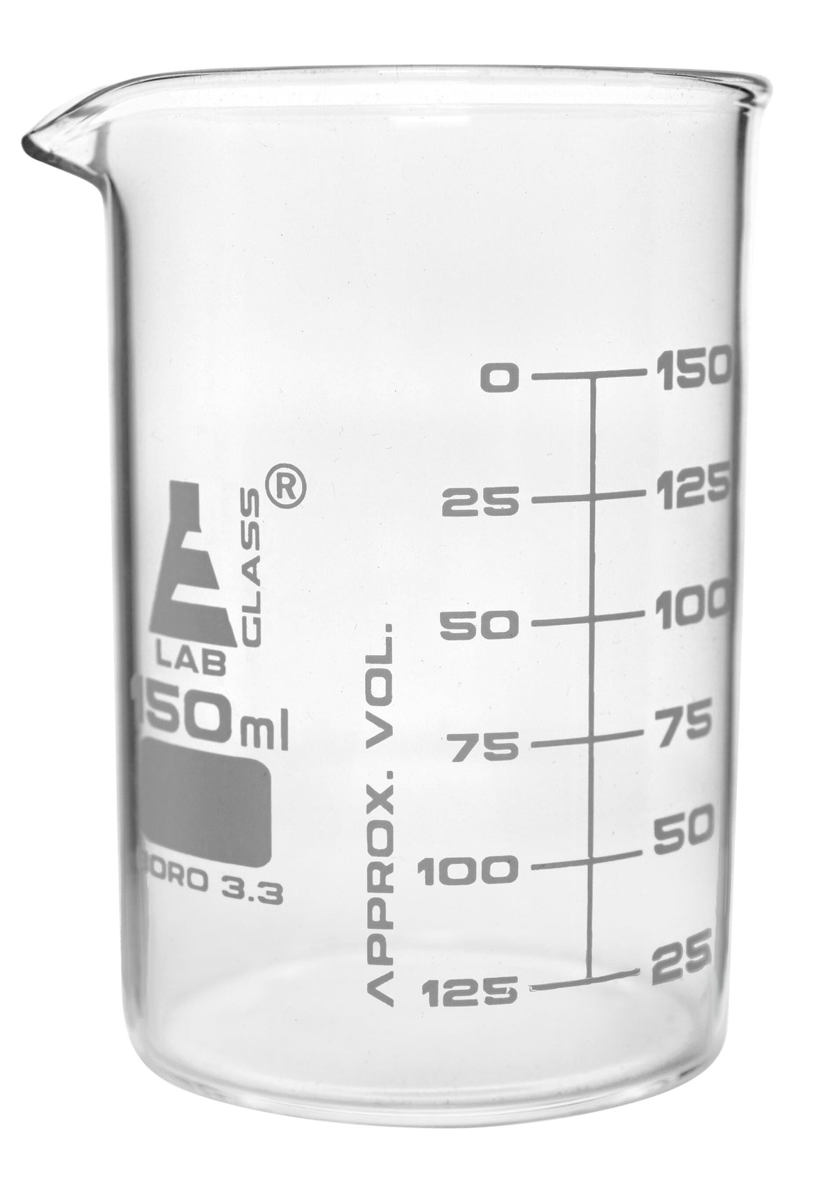 BEAKER BOROSILICATE GLASS ASTM 150ML