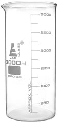 BEAKER GLASS TALL FORM 3000ML