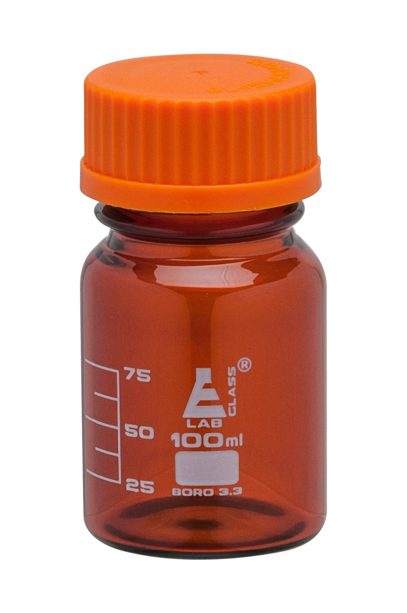 REAGENT BOTTLE W/ CAP 100ML AMBER