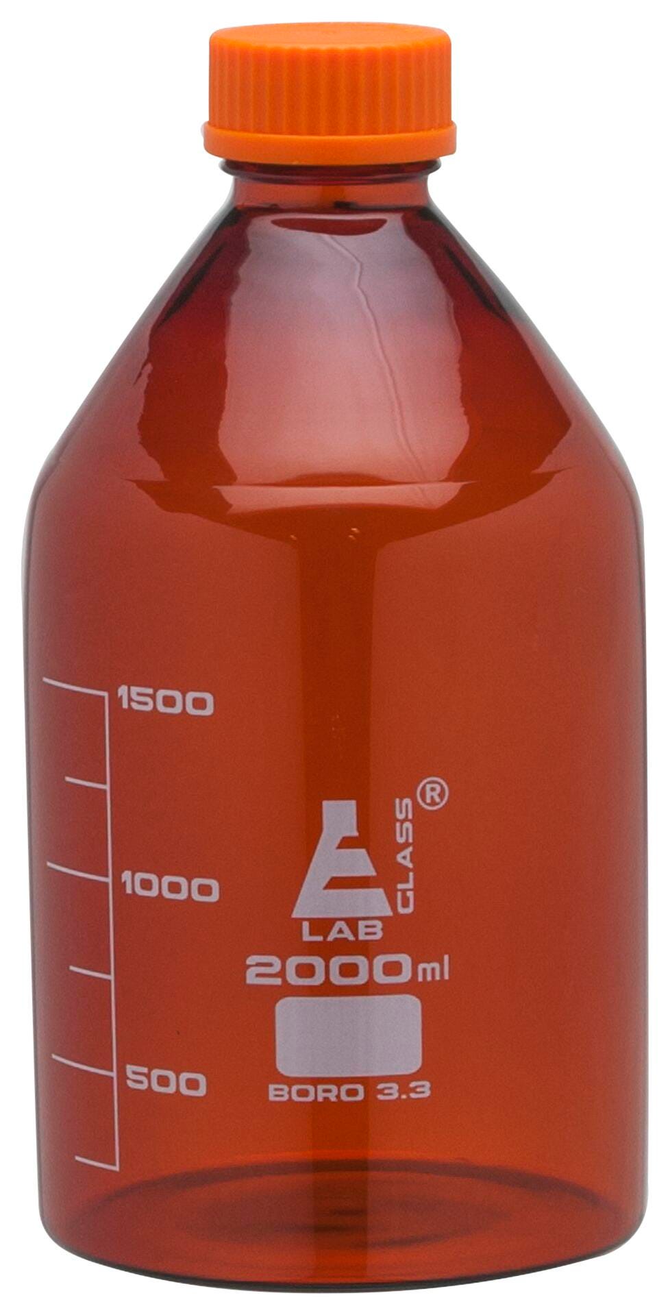 REAGENT BOTTLE W/ CAP 2000ML AMBER