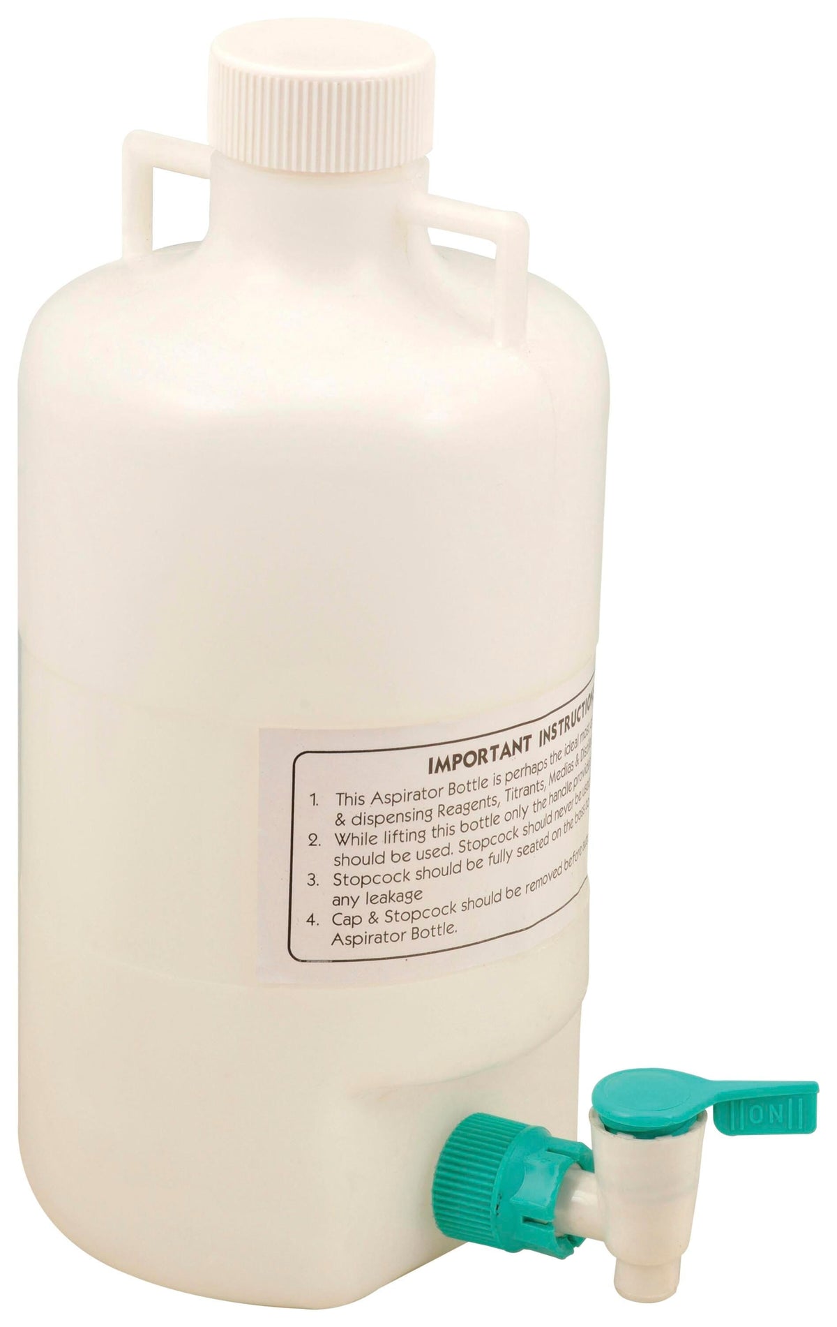 ASPIRATOR BOTTLE POLYPROPYLENE 10 LITER