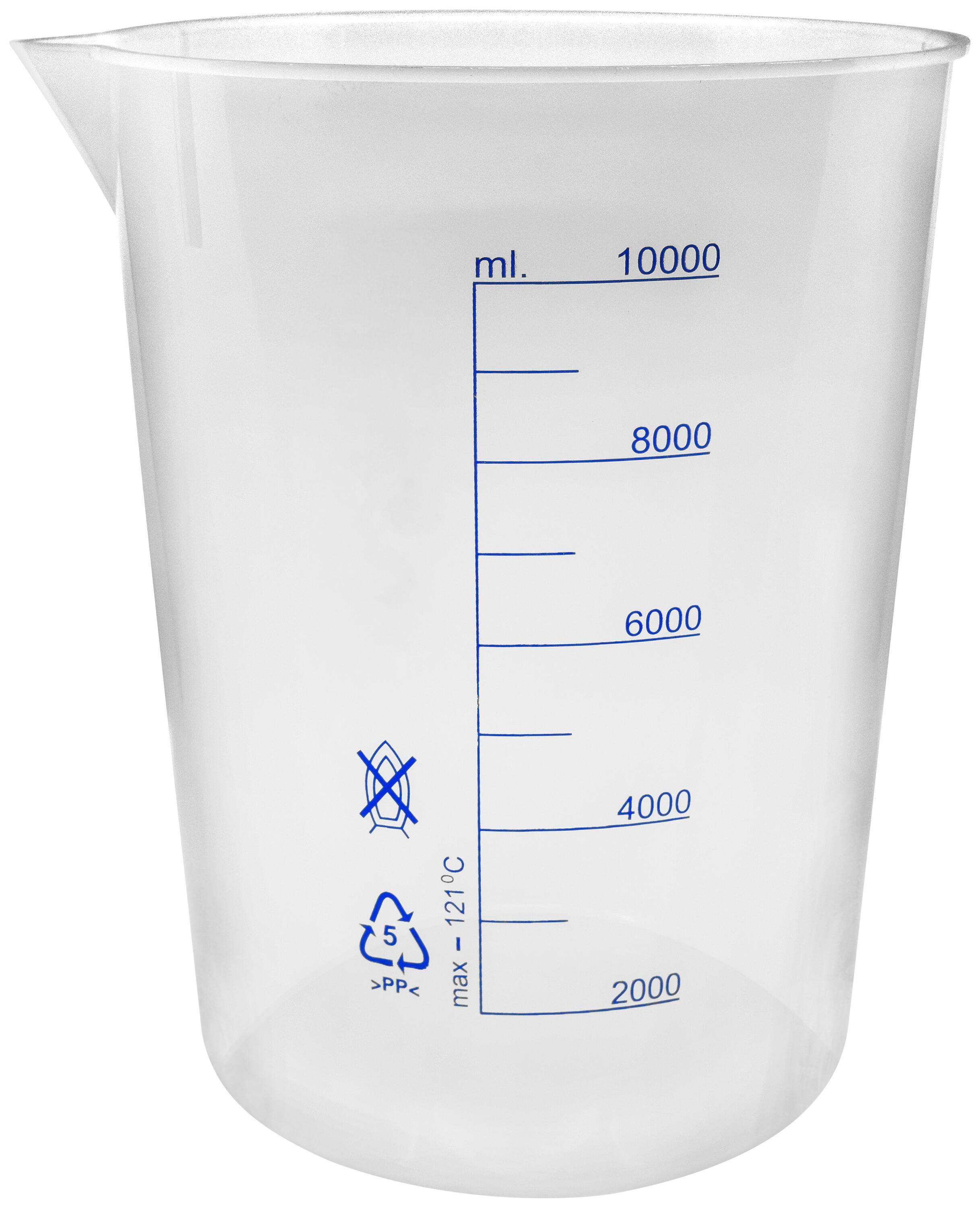 BEAKER POLYPROPYLENE WITH SPOUT 10000ML